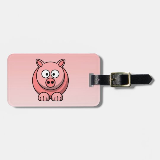 pig luggage tag