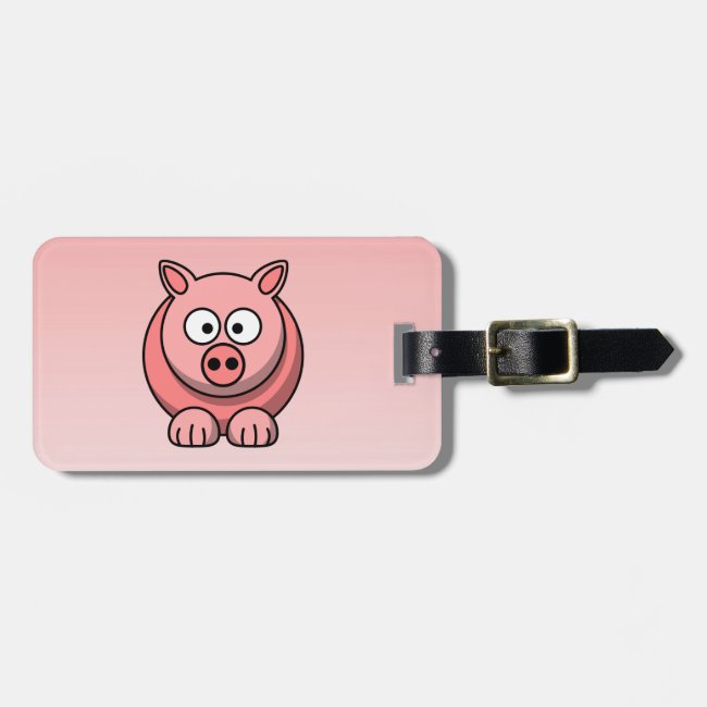 Sweet Pink Pig Luggage Tag