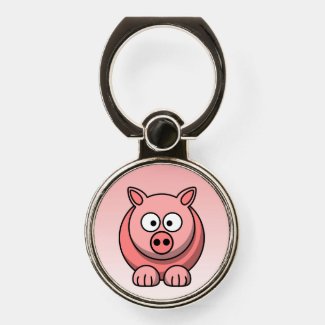 Sweet Pink Pig Phone Ring Holder