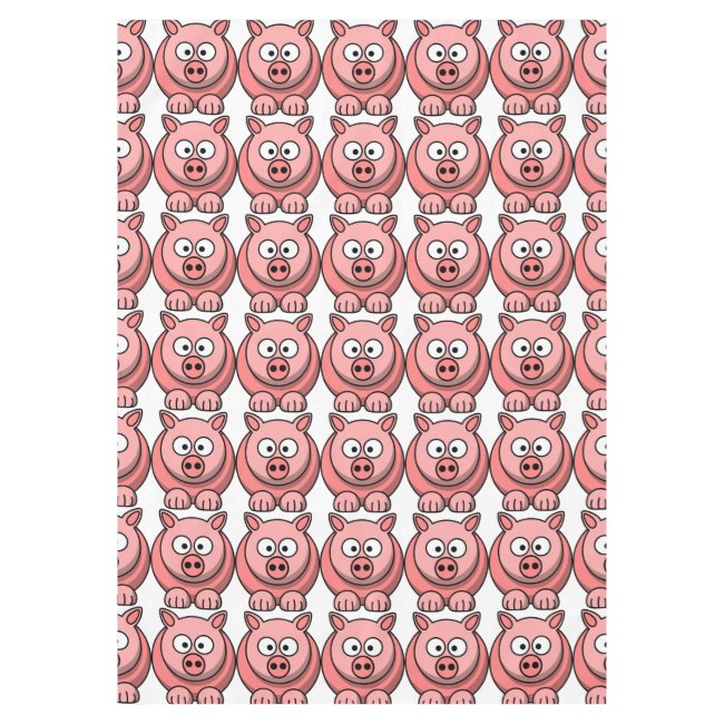 Sweet Pink Pig Tablecloth