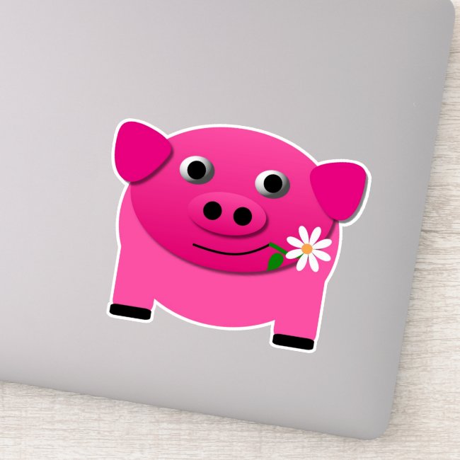 Sweet Pink Pig Vinyl Sticker