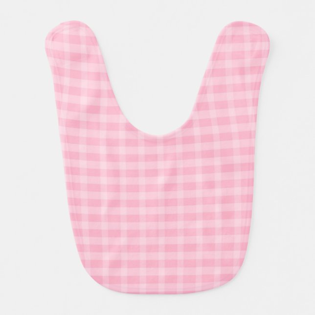 Sweet Pink Plaid Bib (Front)