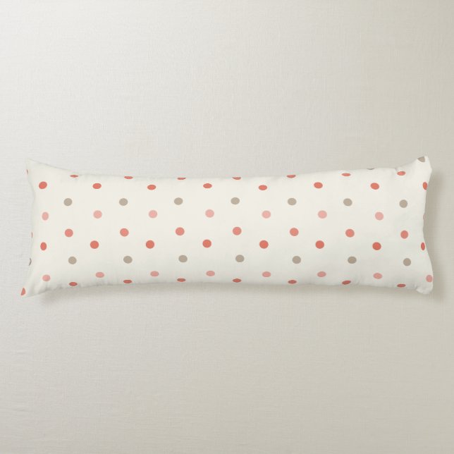 Sweet Pink Polka Dot Baby Body Pillow (Front)
