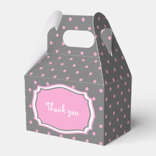 Sweet Pink Polka Dot Favor Box Baby Shower 🎀