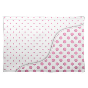 Sweet Pink Polka Dots Pattern Placemat
