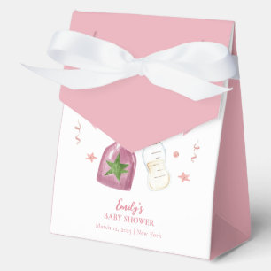 Sweet Pink Poppin Champagne Bottles Baby Shower Favor Boxes
