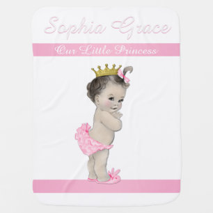 Sweet Pink Princess Baby Baby Blanket