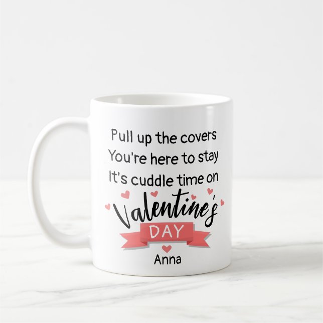 Sweet, pink, rhyming Valentine's Day poem Coffee Mug (Left)