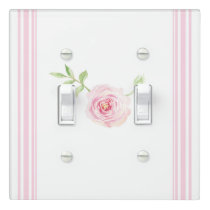 Sweet Pink Rose Floral Shabby Chic Light Switch Cover