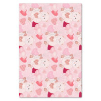 Sweet Pink Teddy Bear Heart Balloon Valentines Day Tissue Paper