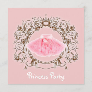 Sweet Pink Tutu Princess Birthday Party invitation