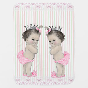 Sweet Pink Twin Girl Baby Receiving Blanket