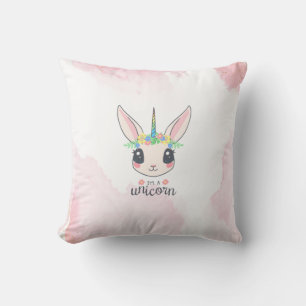 Sweet Pink Unicorn Throw Pillow