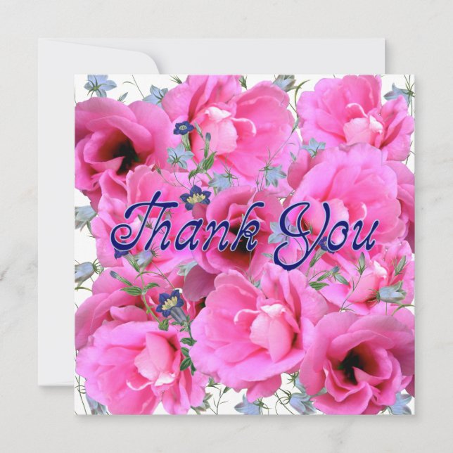 Sweet Pinks Thank You Card - Square (Front)