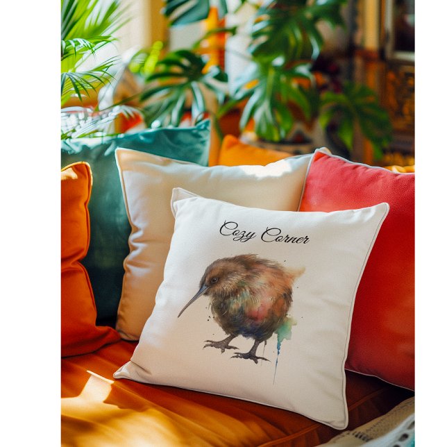 Sweet Pipi Kiwi, custom Throw Pillow (Creator Uploaded)
