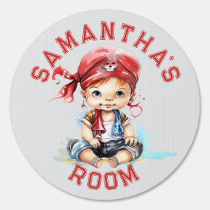 Sweet Pirate Girl Red Personalized  Sign