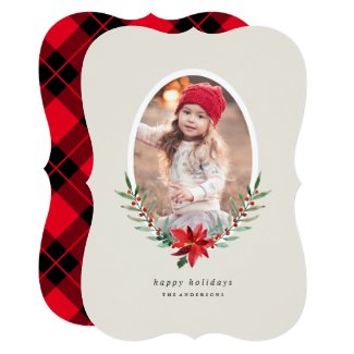 Sweet Poinsettia Photo Card