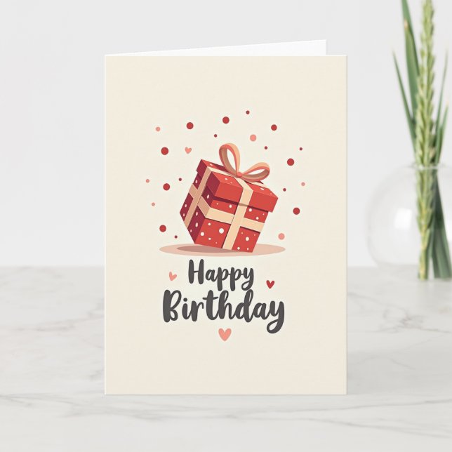 Sweet Polka Dot Birthday Card (Front)