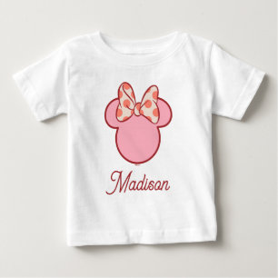 Sweet Polka Dot Bow Mouse Silhouette Baby T-Shirt