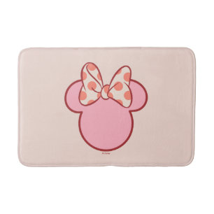 Sweet Polka Dot Bow Mouse Silhouette Bath Mat