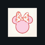 Sweet Polka Dot Bow Mouse Silhouette Canvas Print<br><div class="desc">Simple, cute, and instantly charming, this playful artwork features a classic mouse-inspired silhouette topped with an adorable polka dot bow. With soft pink tones and a clean, modern look, this design is perfect for adding a touch of sweetness and fun to everyday style. Ideal for customizable Zazzle products like apparel,...</div>