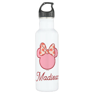 Sweet Polka Dot Bow Mouse Silhouette Stainless Steel Water Bottle