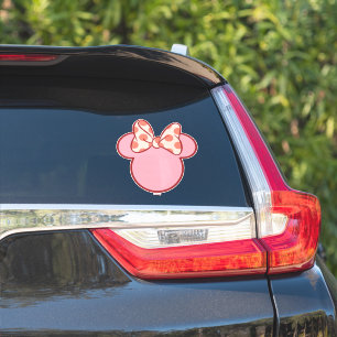 Sweet Polka Dot Bow Mouse Silhouette Sticker