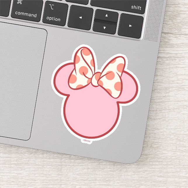Sweet Polka Dot Bow Mouse Silhouette Sticker (Detail)