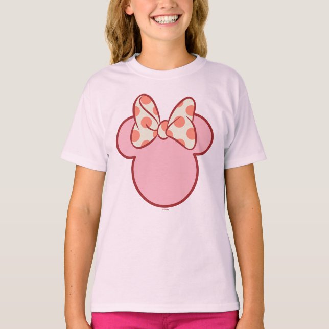 Sweet Polka Dot Bow Mouse Silhouette T-Shirt (Front)