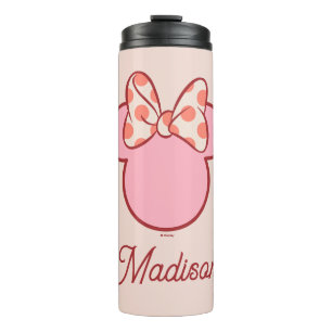Sweet Polka Dot Bow Mouse Silhouette Thermal Tumbler