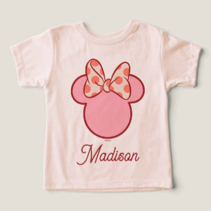 Sweet Polka Dot Bow Mouse Silhouette Toddler T-shirt