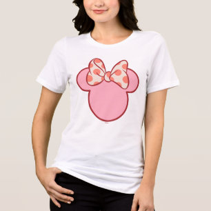 Sweet Polka Dot Bow Mouse Silhouette Tri-Blend Shirt
