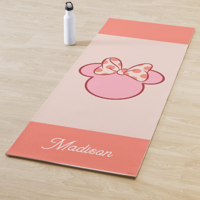 Sweet Polka Dot Bow Mouse Silhouette Yoga Mat (In Situ)