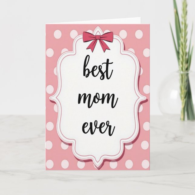 Sweet Polka Dot Mothers Day Card (Front)