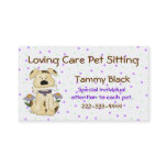 Sweet Polka Dot Pet Sitting Business Card Sweet Polka Dot Pet Sitting Business Card