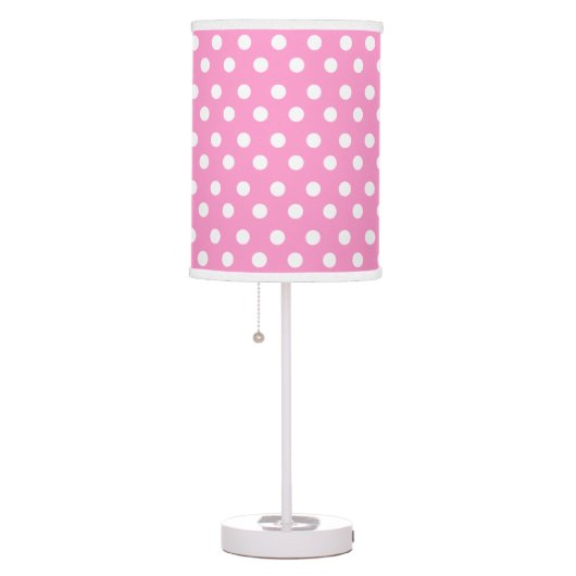 Sweet Polka Dot Table Lamp - Pink & White (Right)