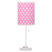 Sweet Polka Dot Table Lamp - Pink & White (Left)