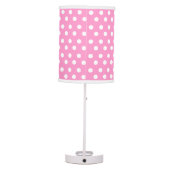 Sweet Polka Dot Table Lamp - Pink & White (Back)