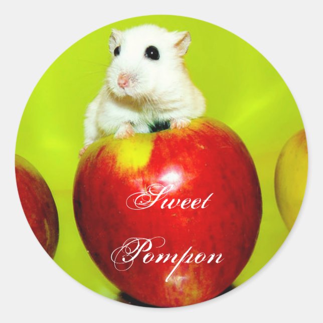 Sweet Pompon Classic Round Sticker (Front)