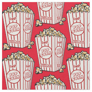 Sweet popcorn. Pop Art. Food. Red sweet Fabric