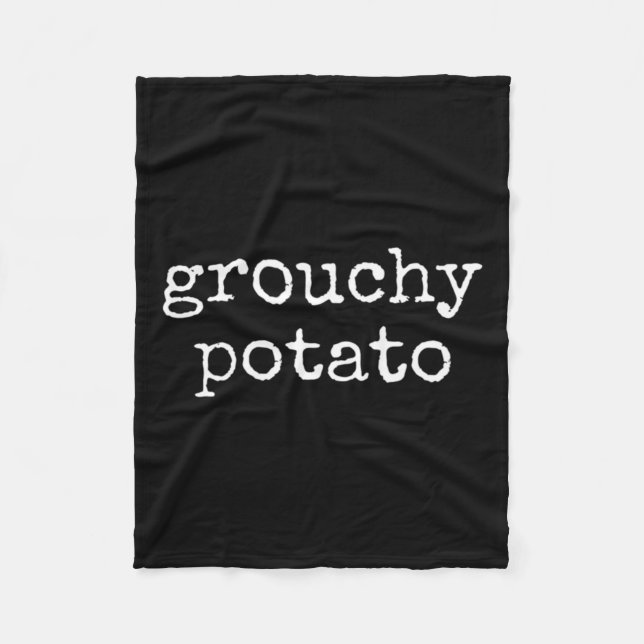 Sweet Potato And Grouchy Potato Fleece Blanket (Front)