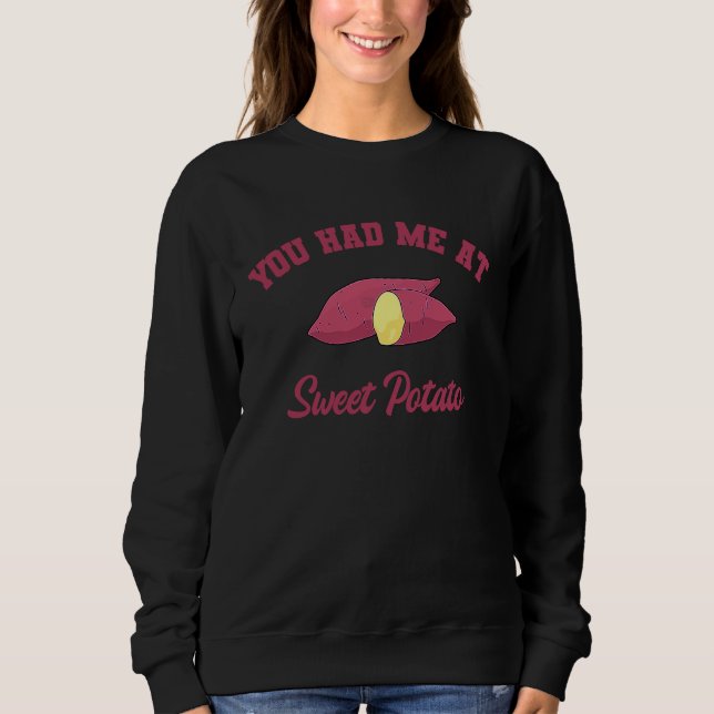 Sweet Potato Camote Vegan Vegetarian Root Vegetabl Sweatshirt (Front)