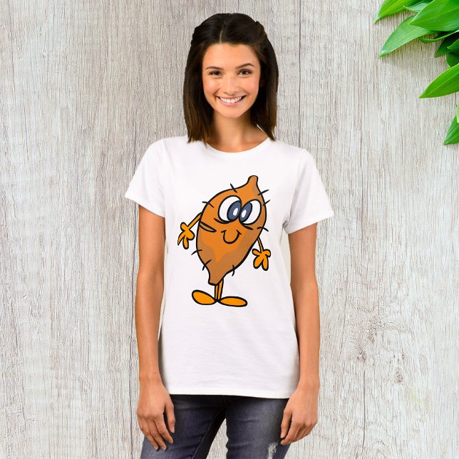Sweet Potato Character Happy Yam Kawaii T-Shirt (Creator Uploaded)