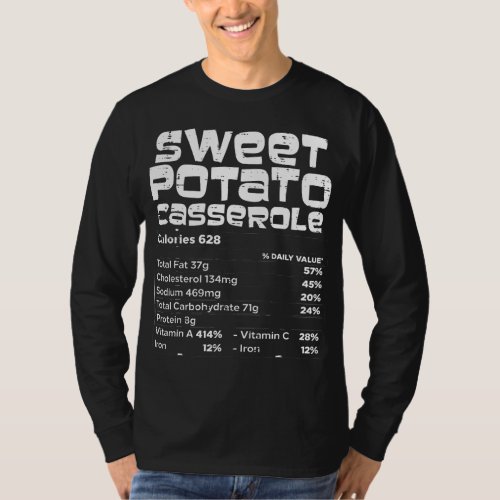 Sweet Potato Nutrition Facts Matching Family Thank T_Shirt