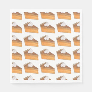 Sweet Potato Pie Slice Christmas Dinner Holiday Napkins