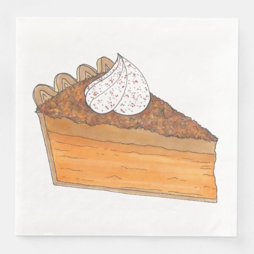 Sweet Potato Pie Slice Christmas Dinner Soul Food Paper Dinner Napkins