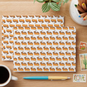 Sweet Potato Pie Slice Christmas Holiday Baking Envelope