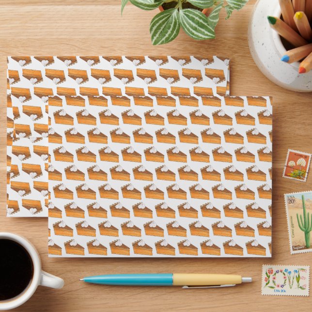 Sweet Potato Pie Slice Christmas Holiday Baking Envelope (Desk)
