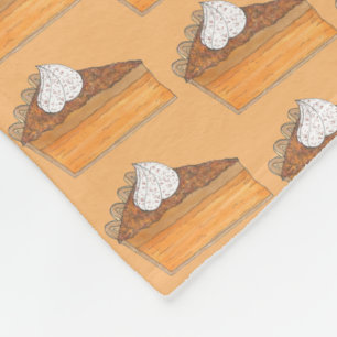Sweet Potato Pie Slice Christmas Holiday Dinner Fleece Blanket
