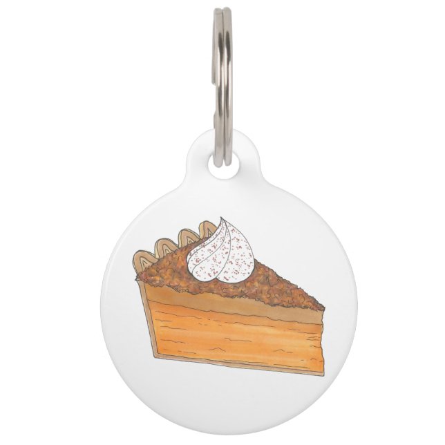 Sweet Potato Pie Slice Personalized Dog Pet Tag (Front)